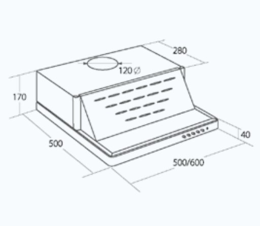 Кухонная вытяжка Akpo Medium 60 wk-7 нержавеющая сталь